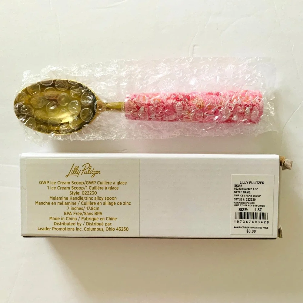 NIB Lilly Pulitzer Ice Cream Scoop Jims Stuff Sun Faces 2026 GWP Party Preppy